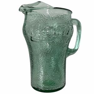 Vintage Coca Cola Glass Pitcher Beverage Barware Kitchen Serving Collectible